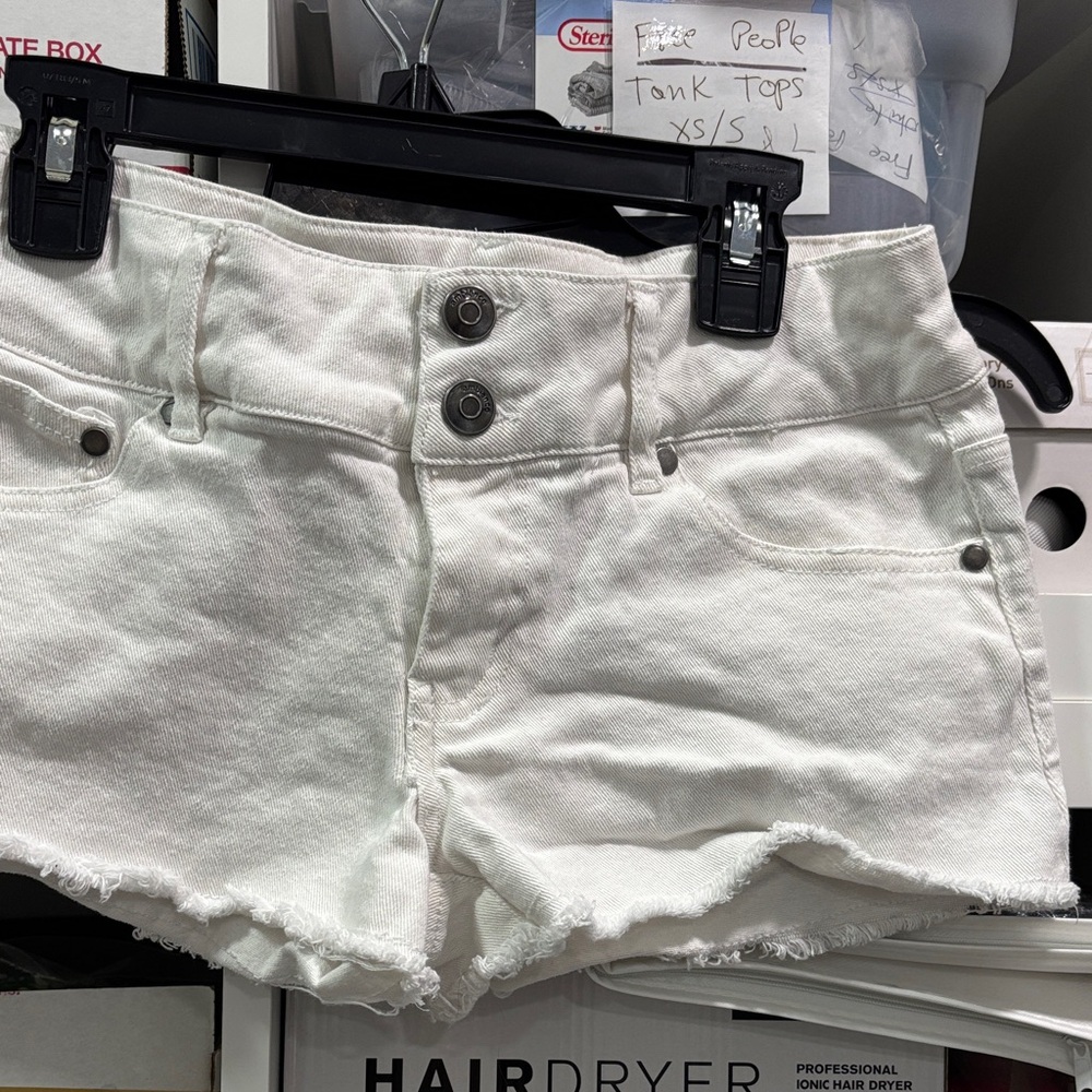 Women's White Denim Shorts